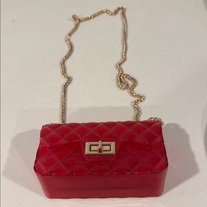 Red Quilted Chain Bag